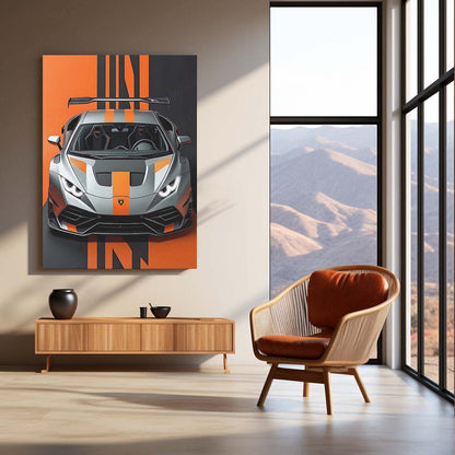 Lamborghini Huracán STO LED Neon Metal Frame | Supercar Wall Light | Premium LED Metal Artwork