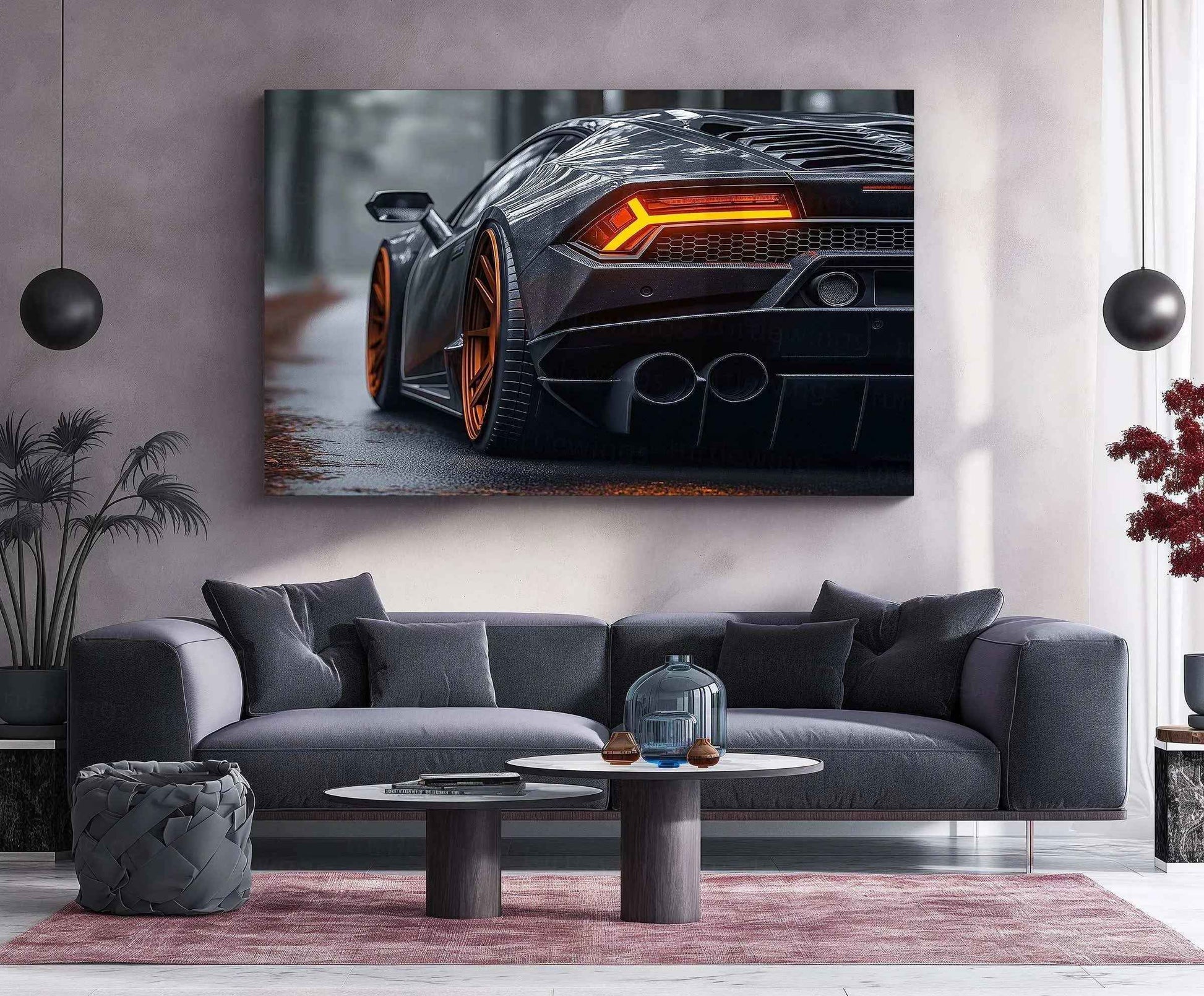 Lamborghini Neon LED Metal Frame â Luxury Car Wall Art - TURTLEWINGS