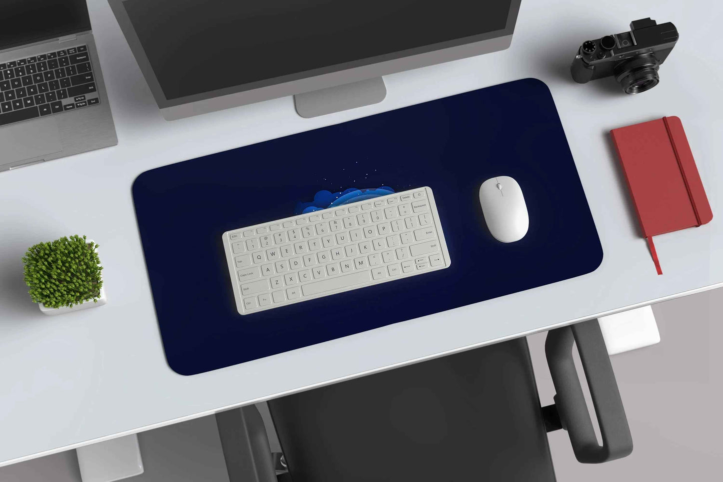 wolf moon howling abstract deskmat - TURTLEWINGS