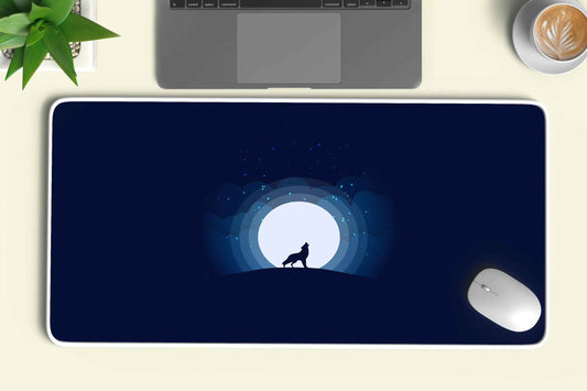wolf moon abstract deskmat - TURTLEWINGS