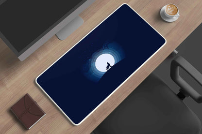 wolf moon abstract deskmat - TURTLEWINGS
