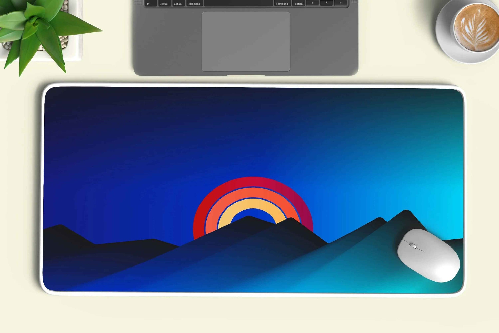 rainbow abstract deskmat - TURTLEWINGS