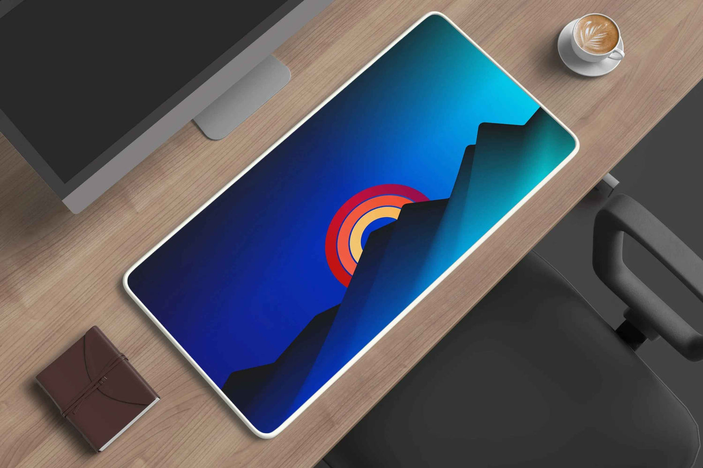 rainbow abstract deskmat - TURTLEWINGS