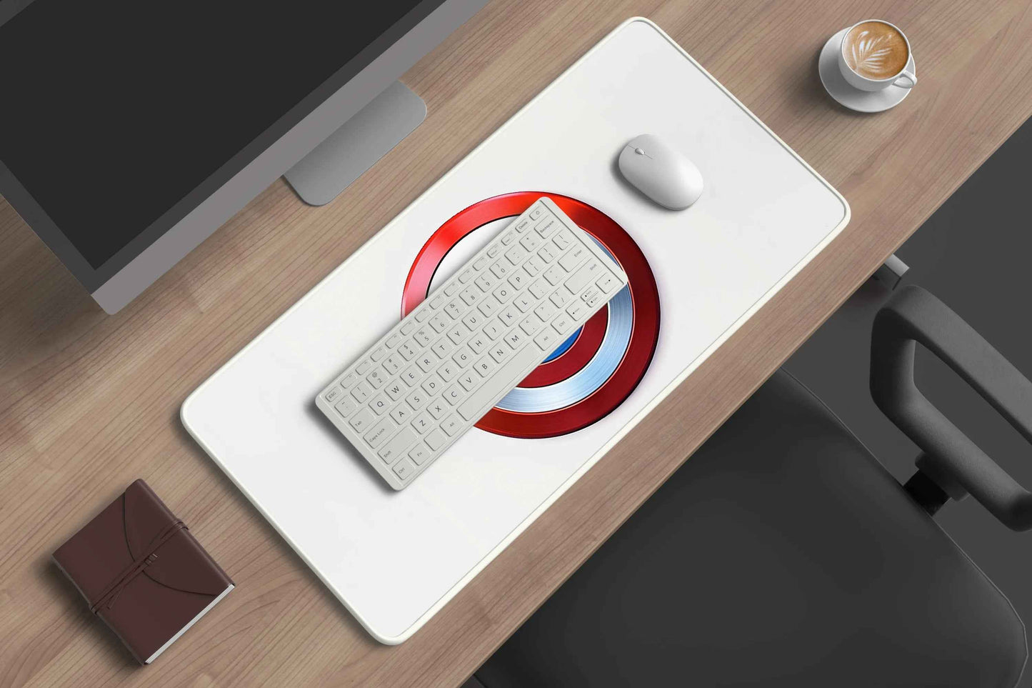 Captain America's shield (marvel) deskmat - TURTLEWINGS