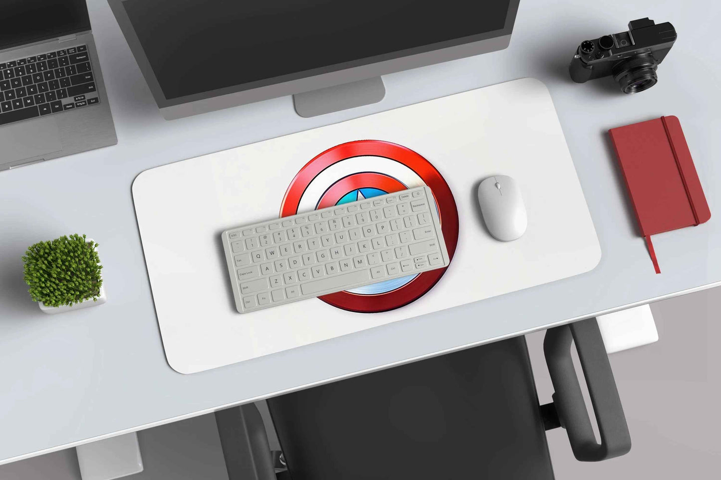 Captain America's shield (marvel) deskmat - TURTLEWINGS