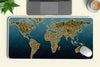 world map abstract art deskmat