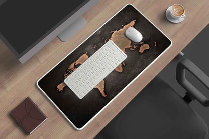 world map abstract art deskmat 2 - TURTLEWINGS