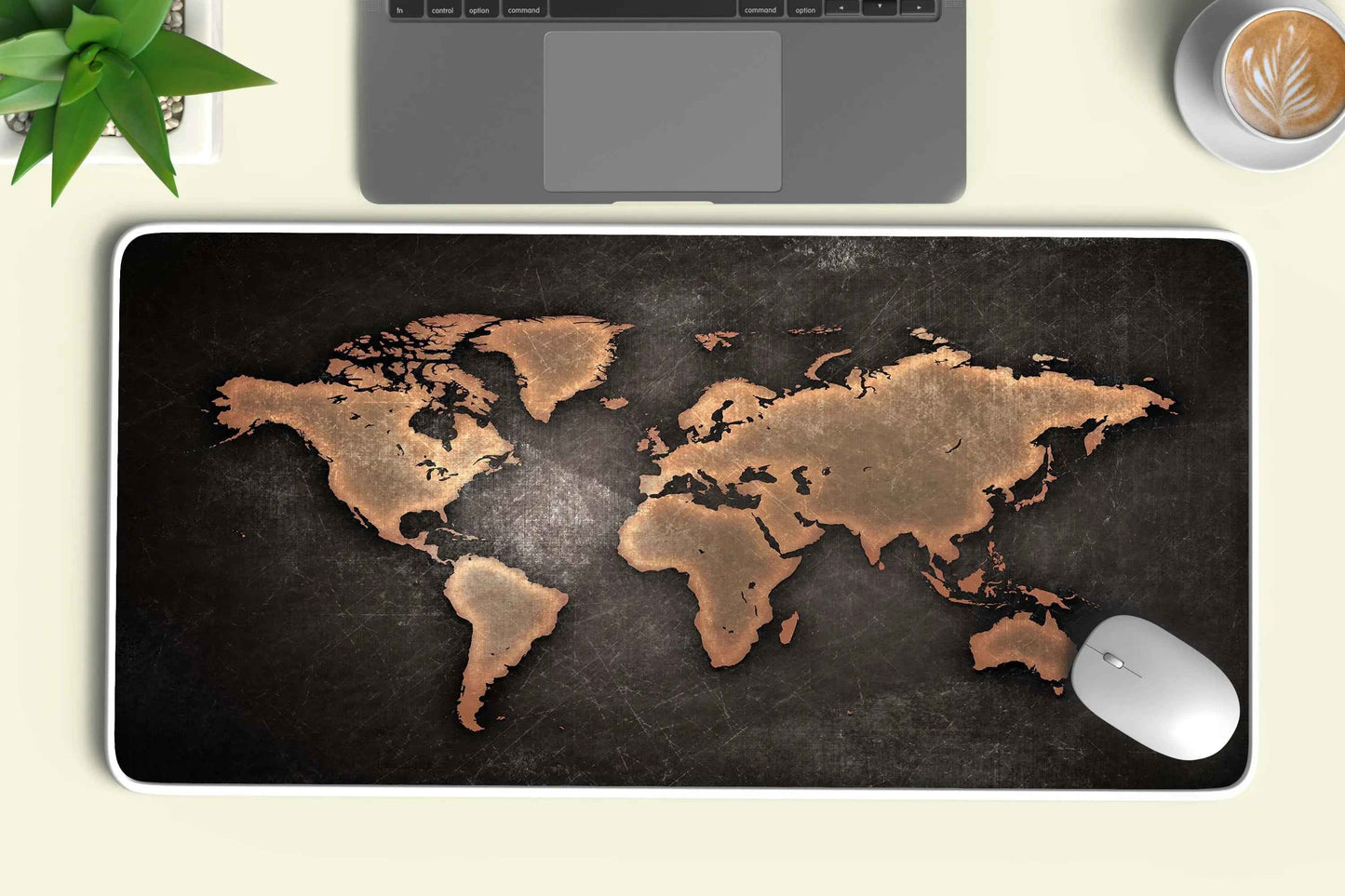 world map abstract art deskmat 2 - TURTLEWINGS
