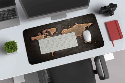 world map abstract art deskmat 2 - TURTLEWINGS