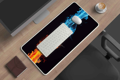 fire and water punch abstract deskmat - TURTLEWINGS