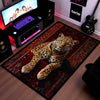 Leopard Luxury Area Flat Rug | Wild Animal Floor Mat on Persian Carpet Design | Premium Aesthetic Flat Rug for Bedroom, Living Room & Modern Home Decor