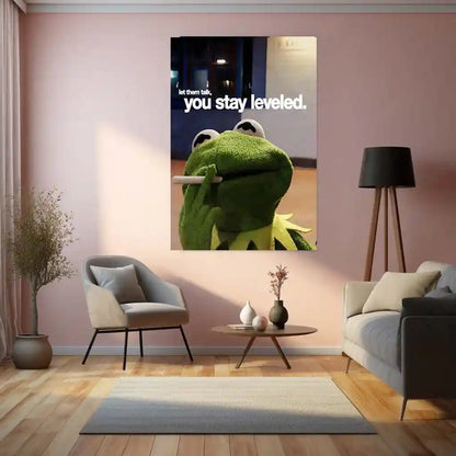 Quote Metal Poster | Let Them Talk – You Stay Leveled Metal Frame Calm Confidence & Unbothered Mindset Wall Art | Quiet Power Quote Metal Poster - TURTLEWINGS