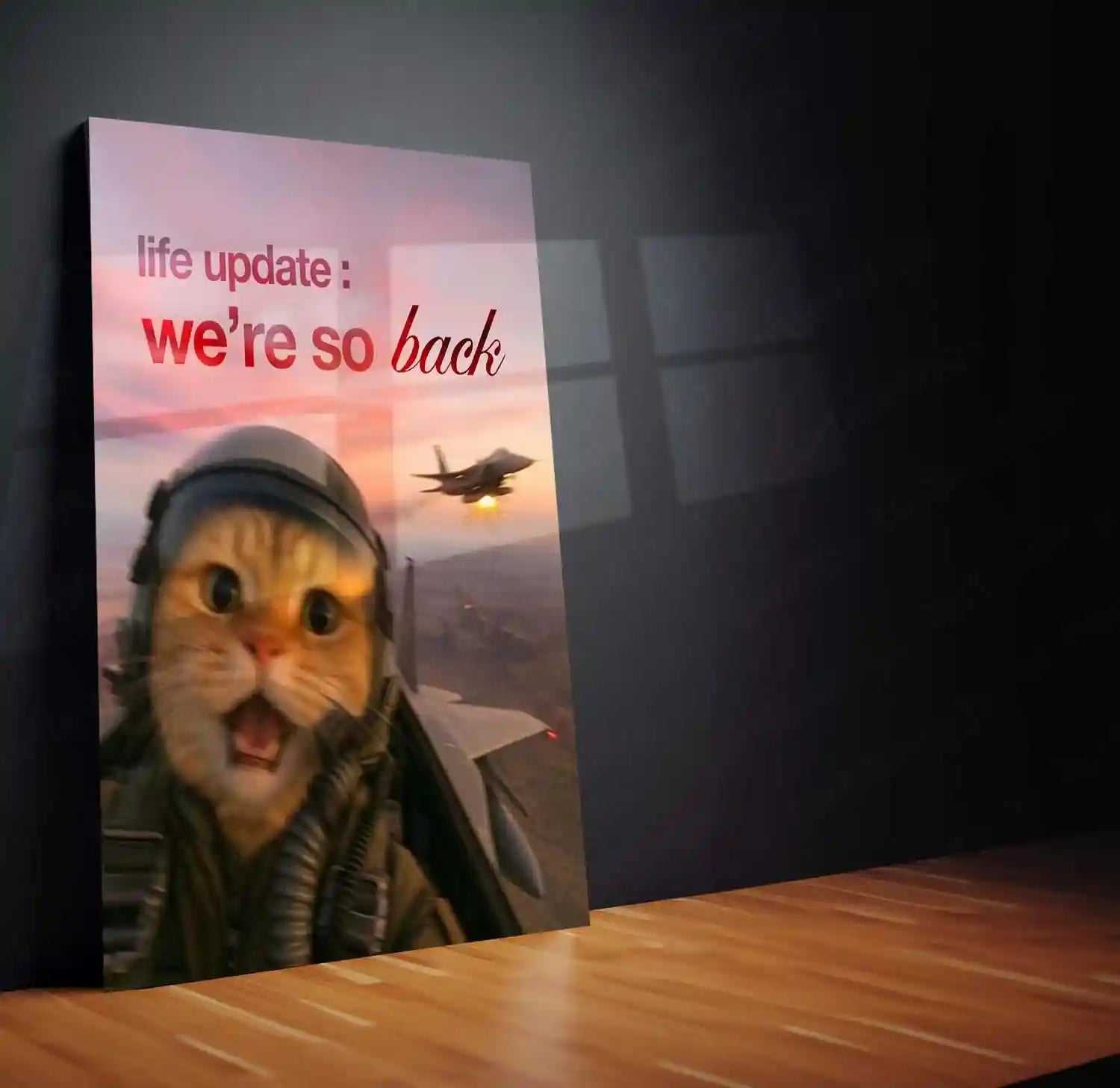 Quote Metal Poster | “Life Update: We’re So Back.” | Comeback Energy Metal Poster - TURTLEWINGS