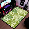 Zesty Lime Slices Area Flat Rug | Fresh Citrus Fruit Floor Mat | Modern Kitchen, Dining & Vibrant Home Decor Flat Rug