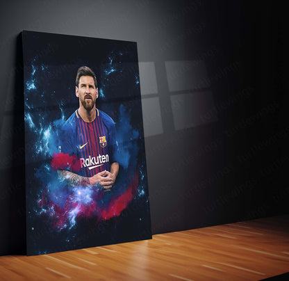 Lionel Messi Metal Frame | Football Wall Art | Premium Poster for Argentina, Barcelona & Inter Miami Fans 03 - TURTLEWINGS
