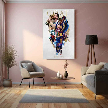 Lionel Messi Metal Frame – Legendary Football Wall Art 4 - TURTLEWINGS