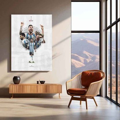 Lionel Messi Metal Frame – Legendary Football Wall Art - TURTLEWINGS