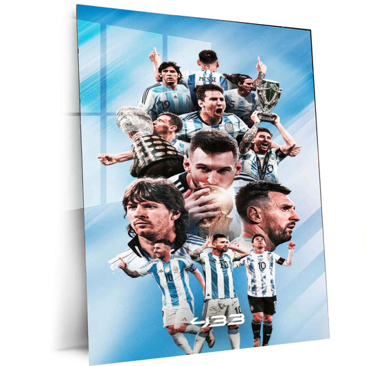 Lionel Messi Metal Frame – Legendary Football Wall Art 2 - TURTLEWINGS