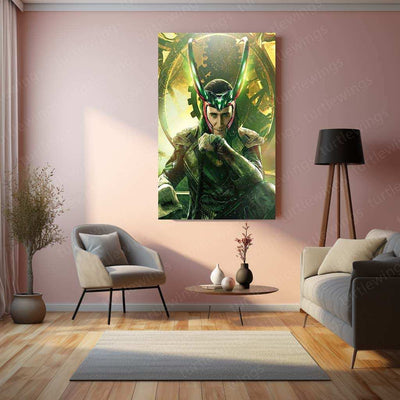 Loki Metal Poster | God of Mischief Wall Art | Marvel Villain PortraitLoki Metal Poster | God of Mischief Wall Art | Marvel Villain Portrait - TURTLEWINGS
