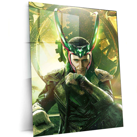Loki Metal Poster | God of Mischief Wall Art | Marvel Villain PortraitLoki Metal Poster | God of Mischief Wall Art | Marvel Villain Portrait - TURTLEWINGS