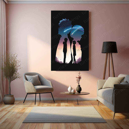 Love Art Metal Poster | Romantic Couple Wall Art | Passionate & Elegant Decor - TURTLEWINGS