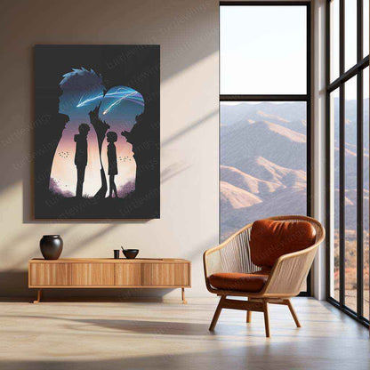 Love Art Metal Poster | Romantic Couple Wall Art | Passionate & Elegant Decor - TURTLEWINGS