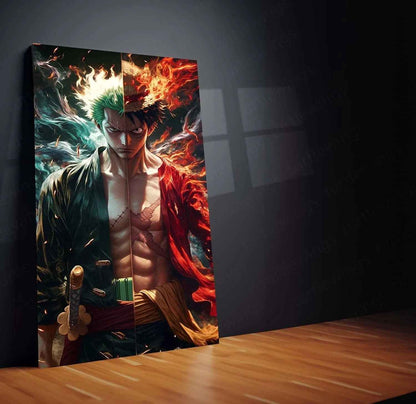 Luffy & Zoro Metal Poster | One Piece Anime Wall Art | Straw Hat Duo Decor - TURTLEWINGS