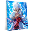 Anime Metal Poster | Gear 5 Monkey D. Luffy Skybound Power Metal Poster | One Piece Anime Wall Art | Premium Aluminum Print