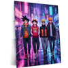 Anime Legends Street Metal Poster | Luffy Naruto Goku Ichigo Wall Art | Anime Room Decor