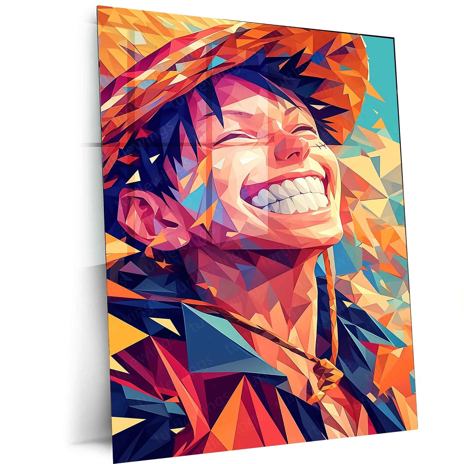 Luffy Metal Poster | One Piece Anime Wall Art | Monkey D. Luffy Gear 5 Decor - TURTLEWINGS