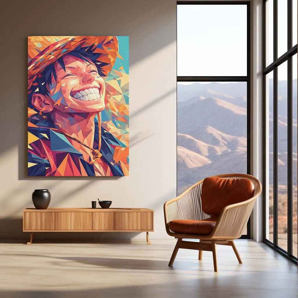 Luffy Metal Poster | One Piece Anime Wall Art | Monkey D. Luffy Gear 5 Decor - TURTLEWINGS
