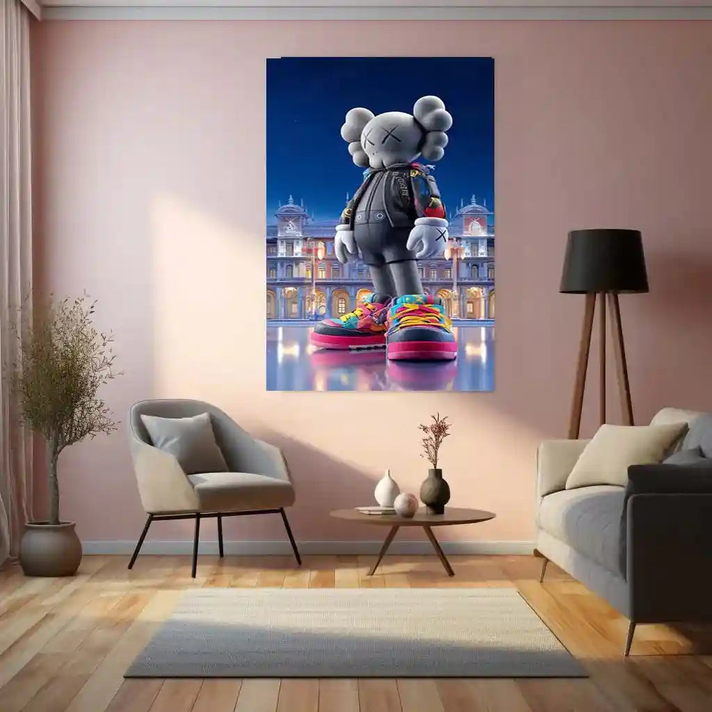 KAWS-Inspired Mouse Character Metal Poster | Street Pop Art Wall Decor | Designer Toy Aesthetic - TURTLEWINGS