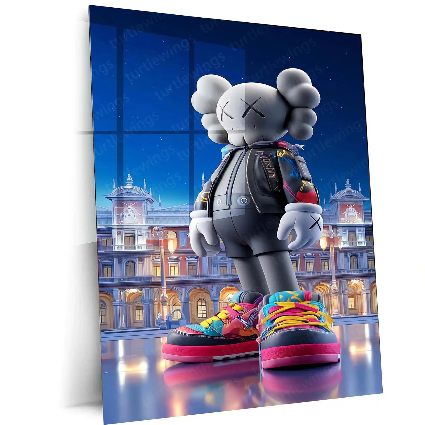 KAWS-Inspired Mouse Character Metal Poster | Street Pop Art Wall Decor | Designer Toy Aesthetic - TURTLEWINGS