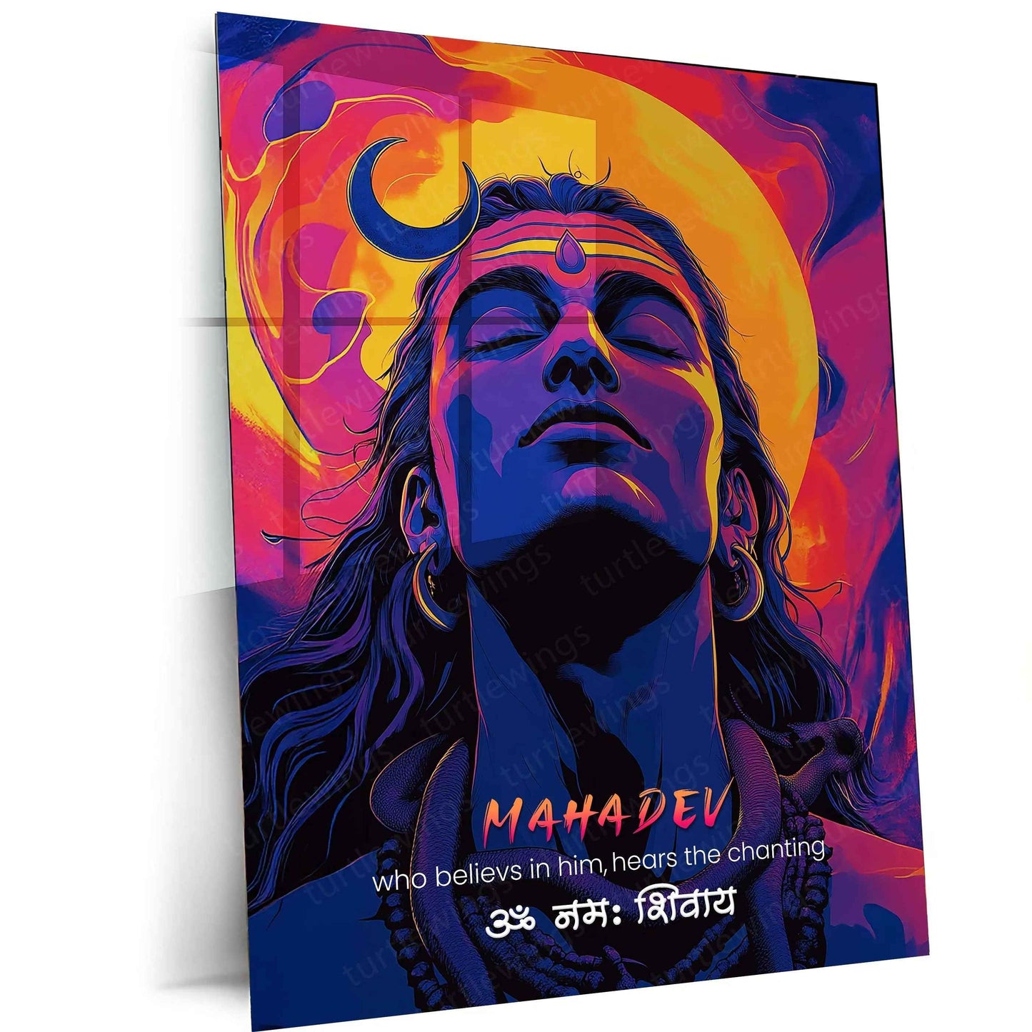 Spiritual Metal Poster | Shiva | Mahadev | Motivational Quotes - TURTLEWINGS