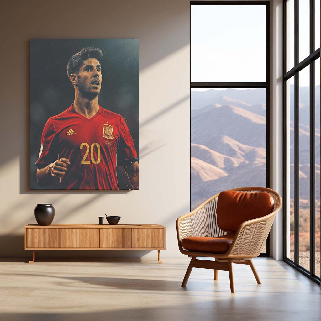 Marco Asensio – Spain National Team Metal Frame | La Roja Football Wall Art - TURTLEWINGS