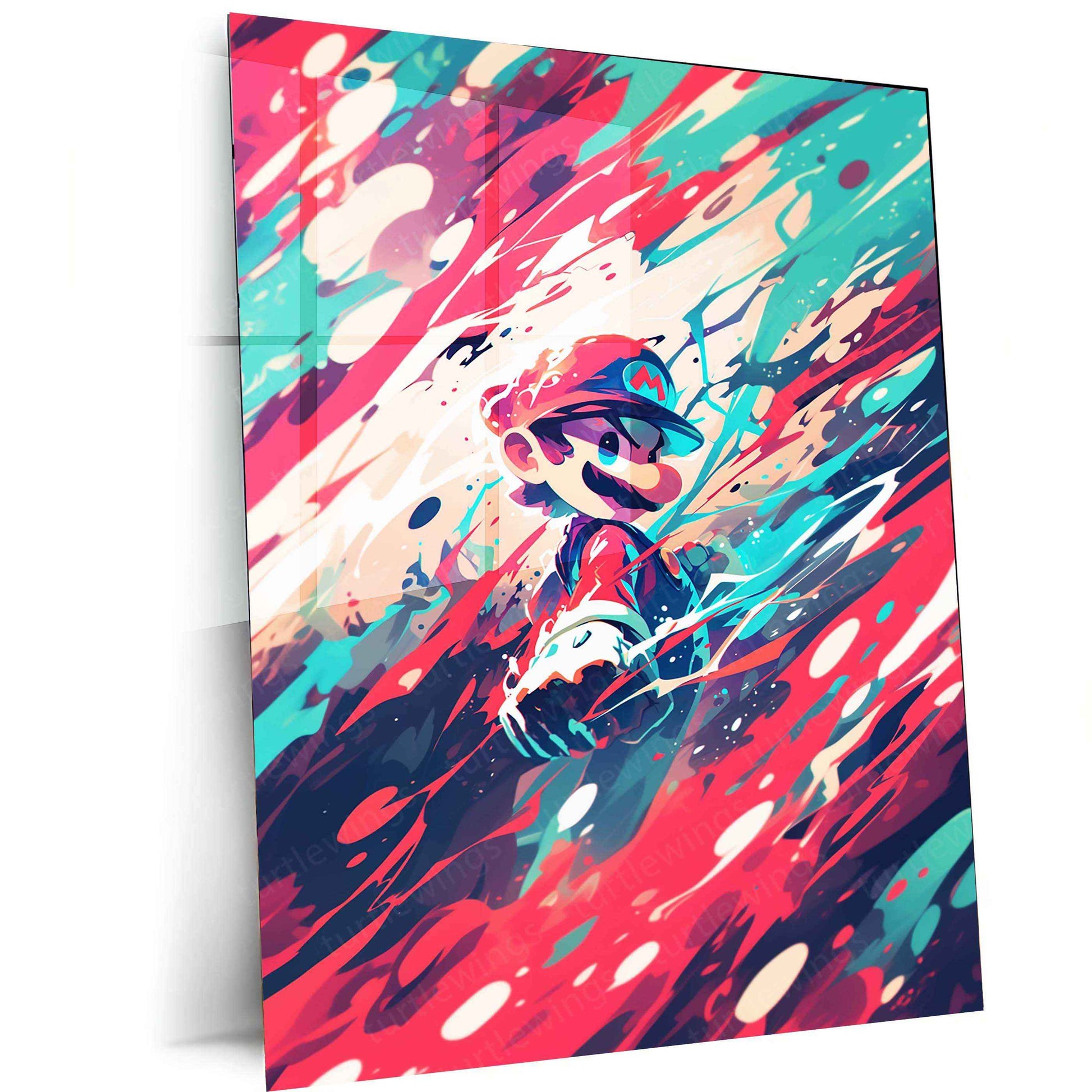 Mario Metal Poster – Iconic Super Mario Character Wall Art | Legendary Video Game Hero 2 - TURTLEWINGS