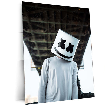 Marshmello DJ Metal Frame | Iconic EDM Artist Wall Art - TURTLEWINGS