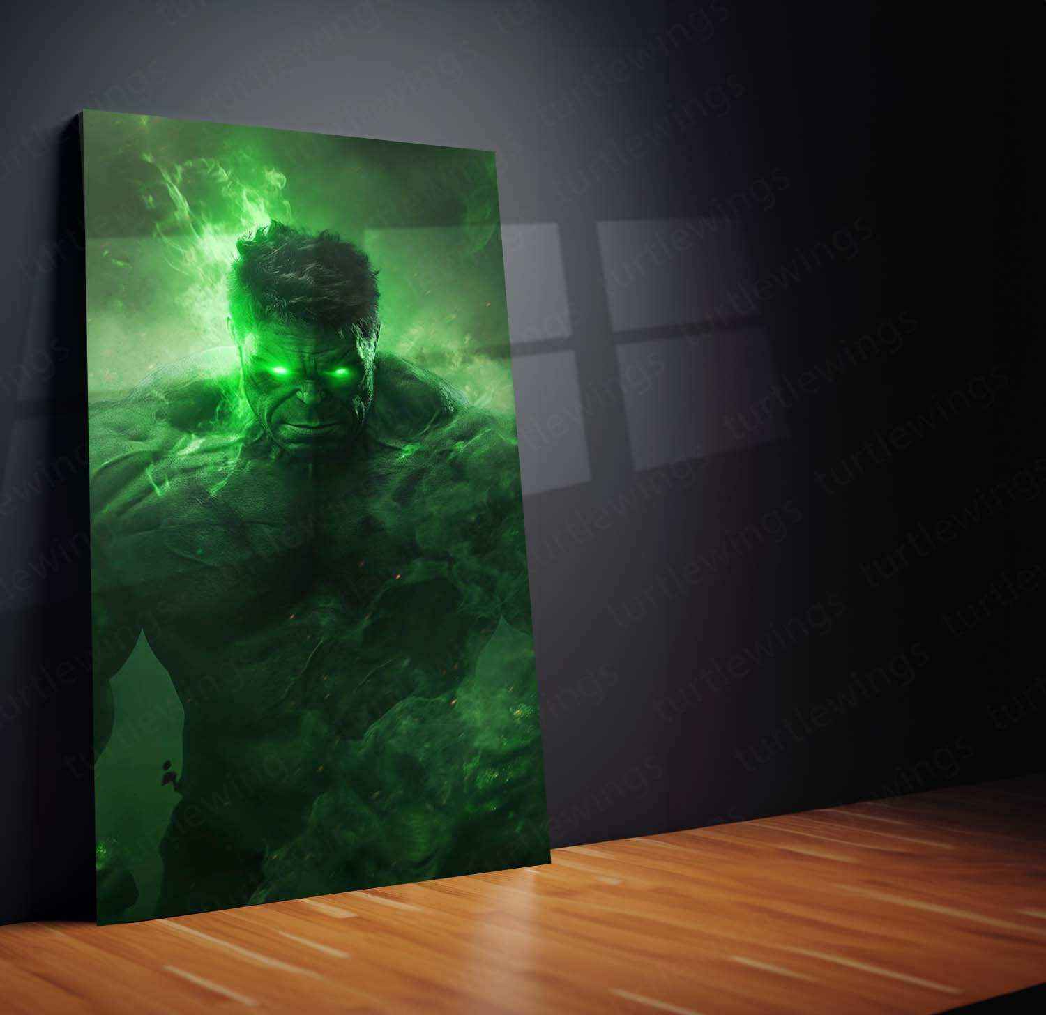 Hulk – Green Aura Power Metal Poster - TURTLEWINGS