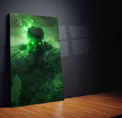 Hulk – Green Aura Power Metal Poster - TURTLEWINGS