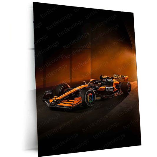 Mercedes-AMG F1 W14 Metal Poster | 2023 Formula 1 Racing Artwork | Silver Arrows Wall Decor - TURTLEWINGS