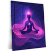 Om Chanting Meditation Metal Poster – Spiritual Wall Art for Mindfulness & Serenity  Description