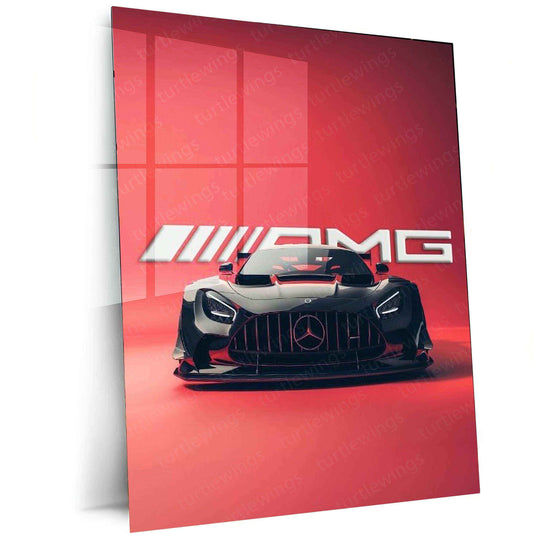 Mercedes-AMG Metal Poster – Luxury Performance Car Wall Art - TURTLEWINGS