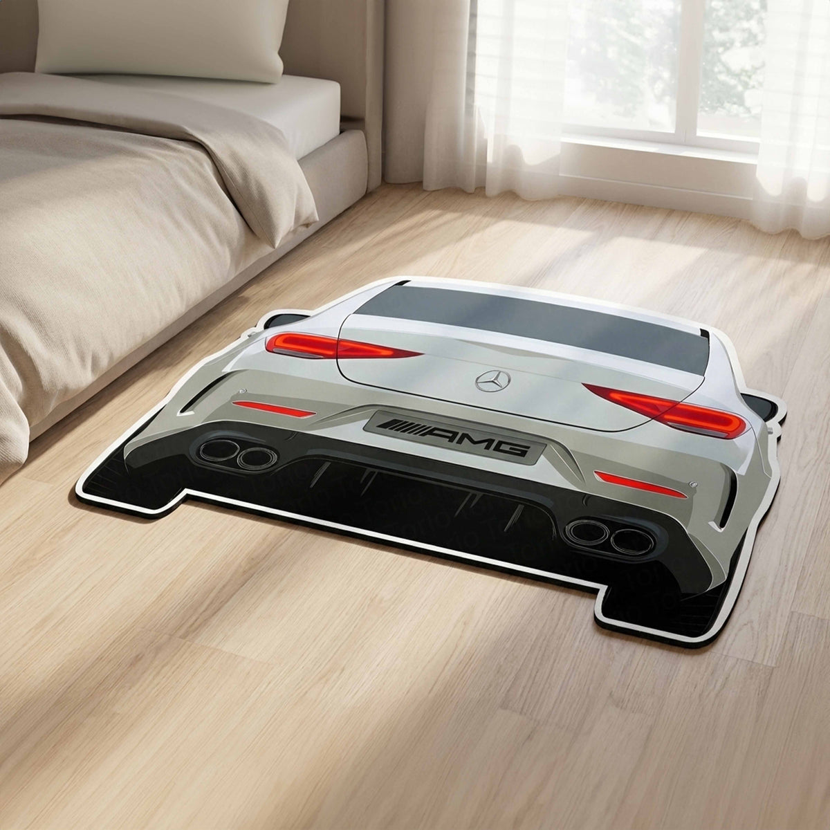 Mercedes-AMG Rear Design Floor Mat | Anti-Slip 3mm Absorbent Performance Car Flat Rug | Easy Clean Waterproof Automotive Floor Mat for Home, Office & Garage