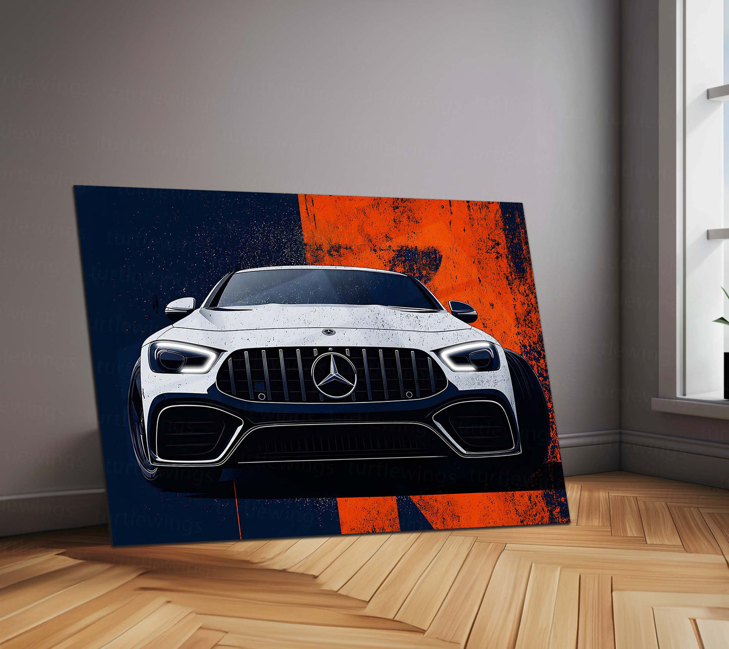 Mercedes-AMG GT LED Neon Metal Frame | Performance Luxury Sports Car Wall Light | Premium LED Metal Artwork