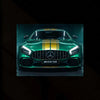Mercedes Racing Neon LED Metal Poster â High-Performance Motorsport Wall Art