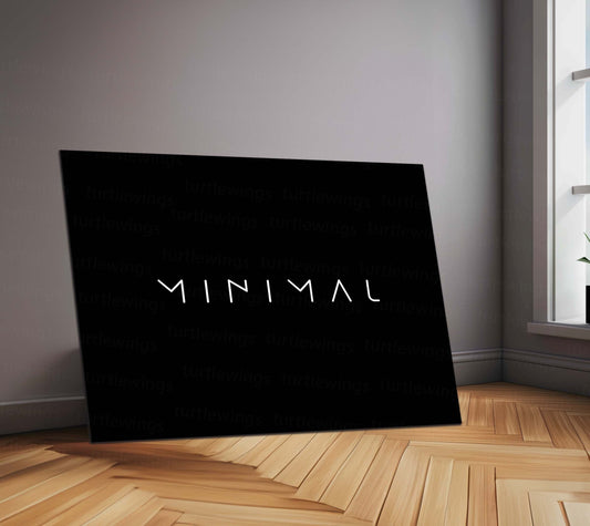 Minimal – Metal Frame | Clean Aesthetic Wall Art | Modern Typography Poster for Calm & Sophisticated Spaces - TURTLEWINGS