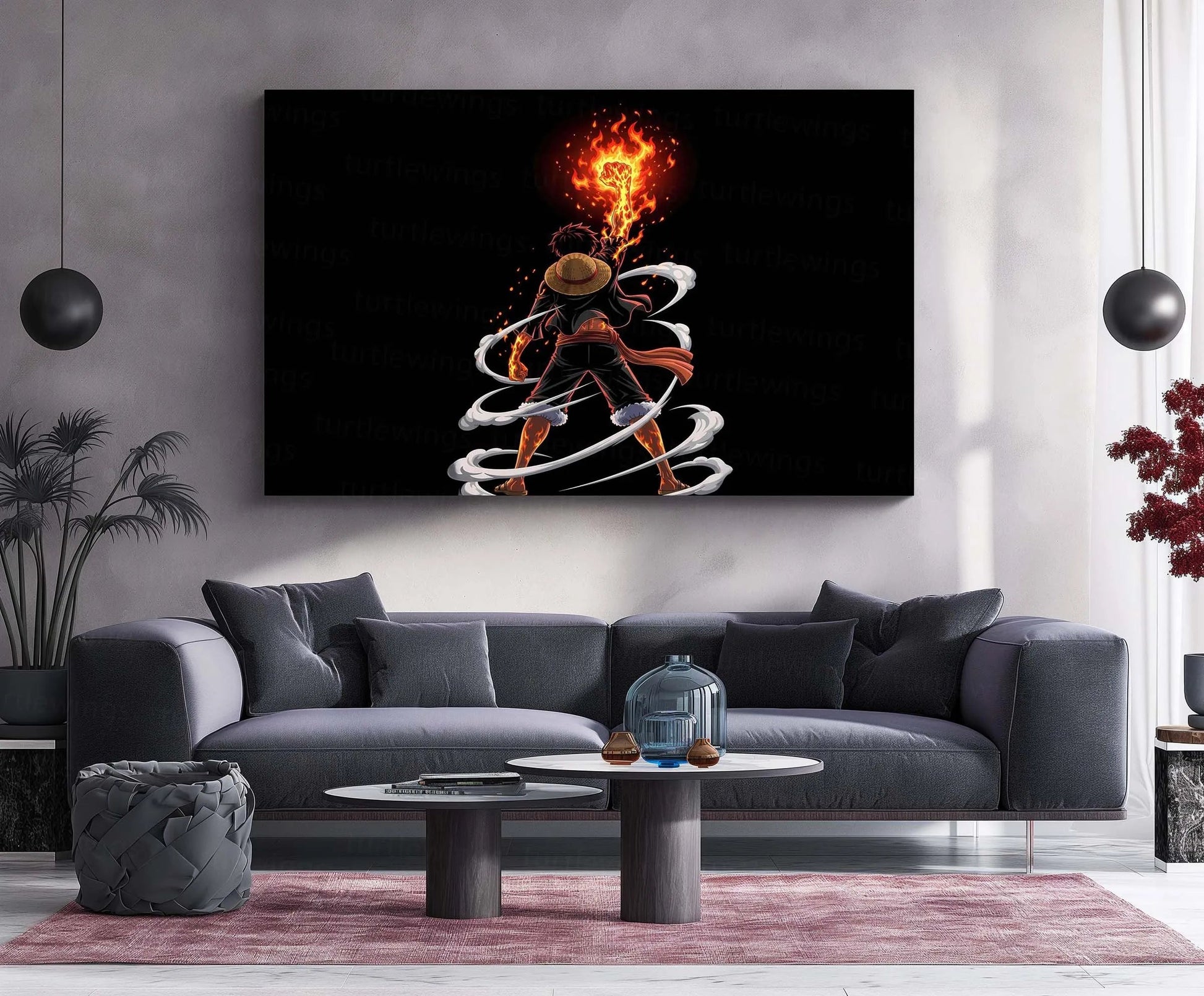 Anime Metal Poster | Monkey D. Luffy – King of the Seas | One Piece Anime Metal Frame | Future Pirate King Wall Art - TURTLEWINGS