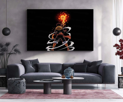Anime Metal Poster | Monkey D. Luffy – King of the Seas | One Piece Anime Metal Frame | Future Pirate King Wall Art - TURTLEWINGS
