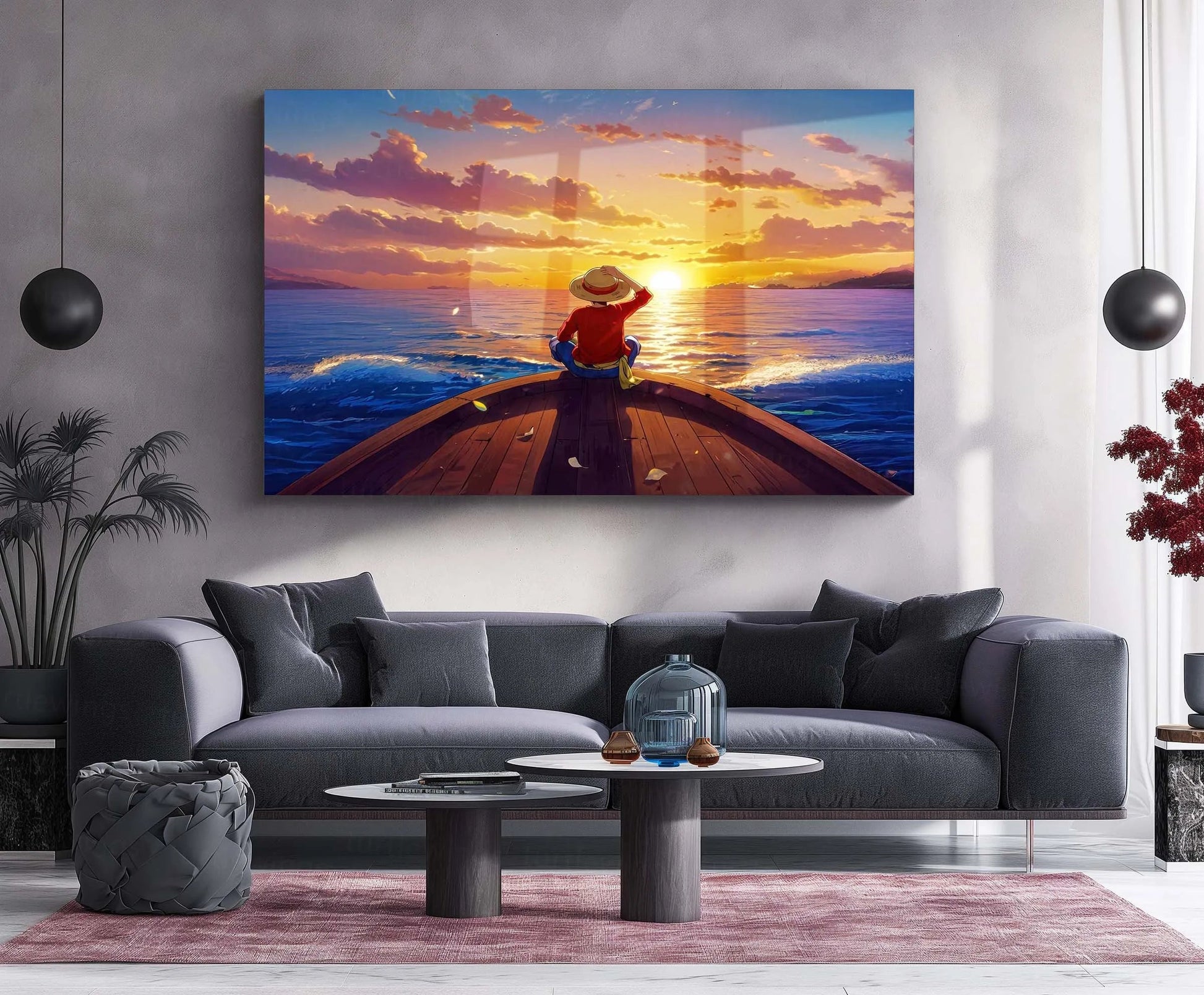 Anime Metal Poster| Monkey D. Luffy | One Piece Anime Metal Frame | Straw Hat Pirate Wall Art - TURTLEWINGS