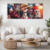 Anime Metal Poster Set of 3 | Monkey D. Luffy Wanted Legacy One Piece Triptych Wall Art